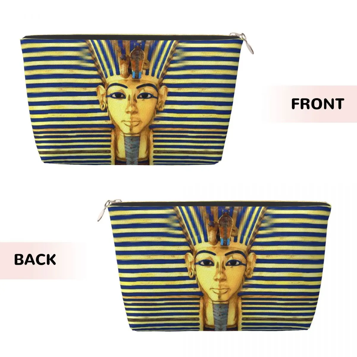 Custom Travel Pharaoh King Tut Gold Lapis Toiletry Bag Egypt Egyptian Makeup Cosmetic Organizer Beauty Storage Dopp Kit Case