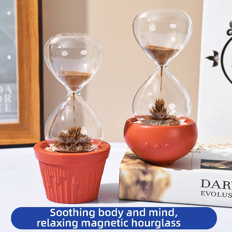 Special Shape Magnetic Hourglass Time Creative Personality Decoration Tanabata Valentine's Day Gift Birthday For Home Decoration