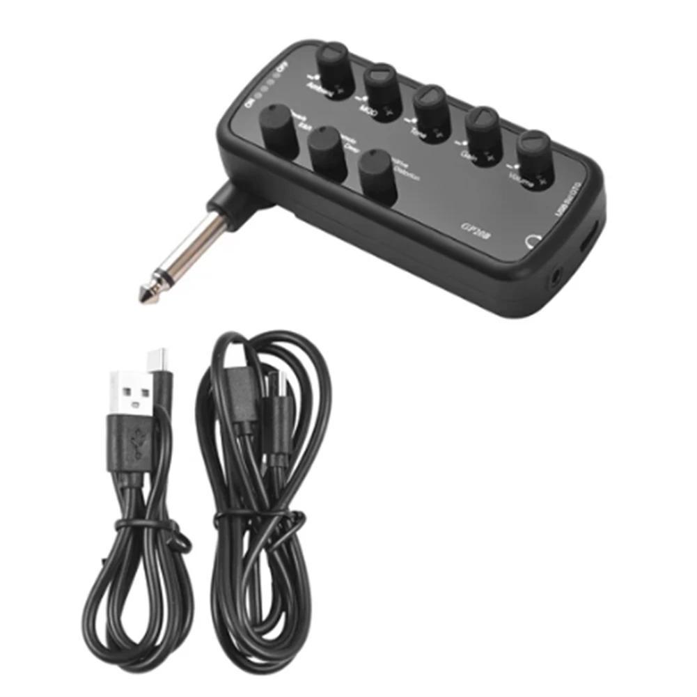 

AU47-Bass Amplifier Mini Amp Portable Headphone Bass Amplifier Plug and Play for Electric Bass Amplifier