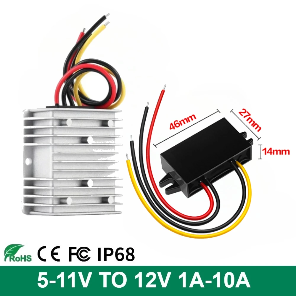 5V-11V to 12V 1A 2A 3A 5A 8A 10A DC-DC Step Up Converter Power Supplly Boost 12 Volt Module Voltage Regulator For Car LED