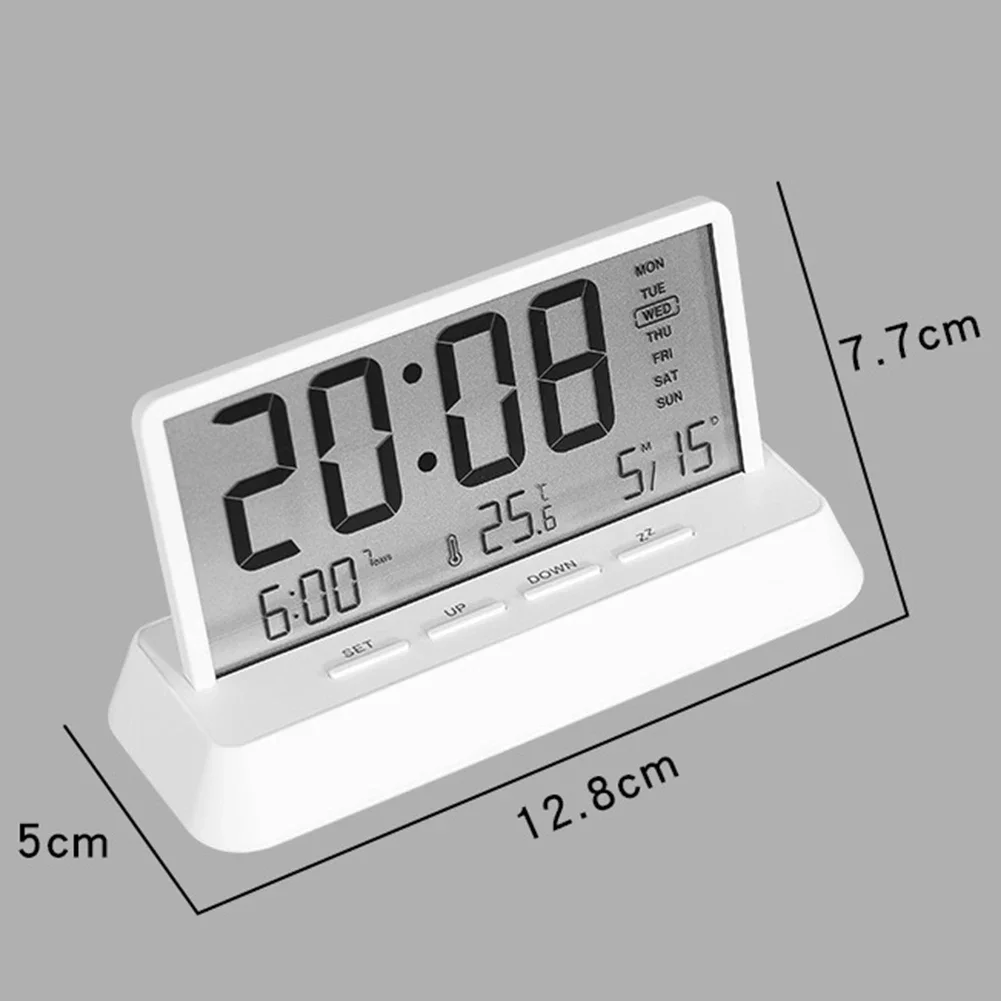 Electronic LED Wall Clock in Transparent Style with Time Management Features Alarm Snooze Temperature Display and More