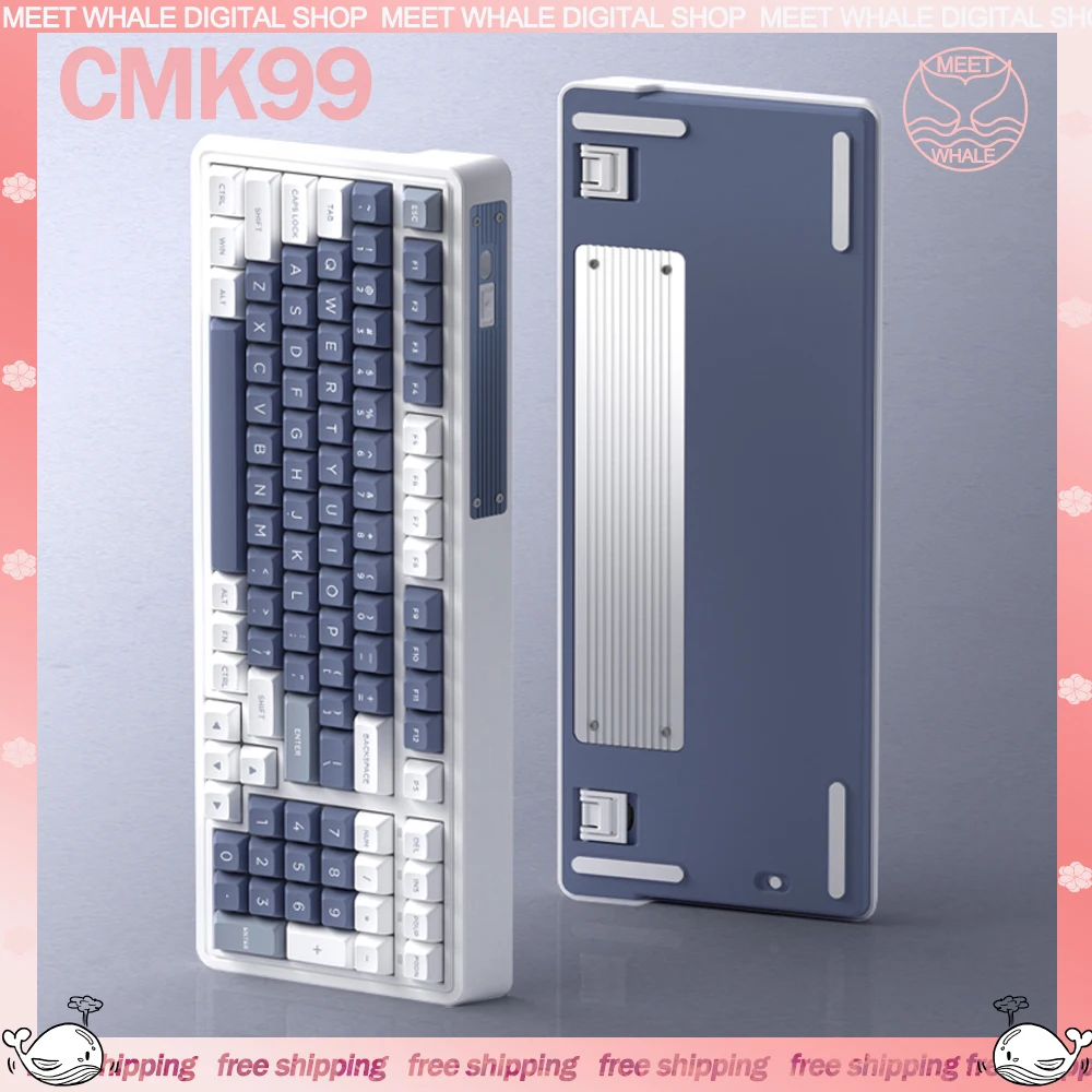 

FL ESPORTS CMK99 Mechanical Keyboard 3mode USB/2.4G/Bluetooth Wireless Keyboard Hot-Swap RGB Light 98+1 Key For Gaming Keyboards