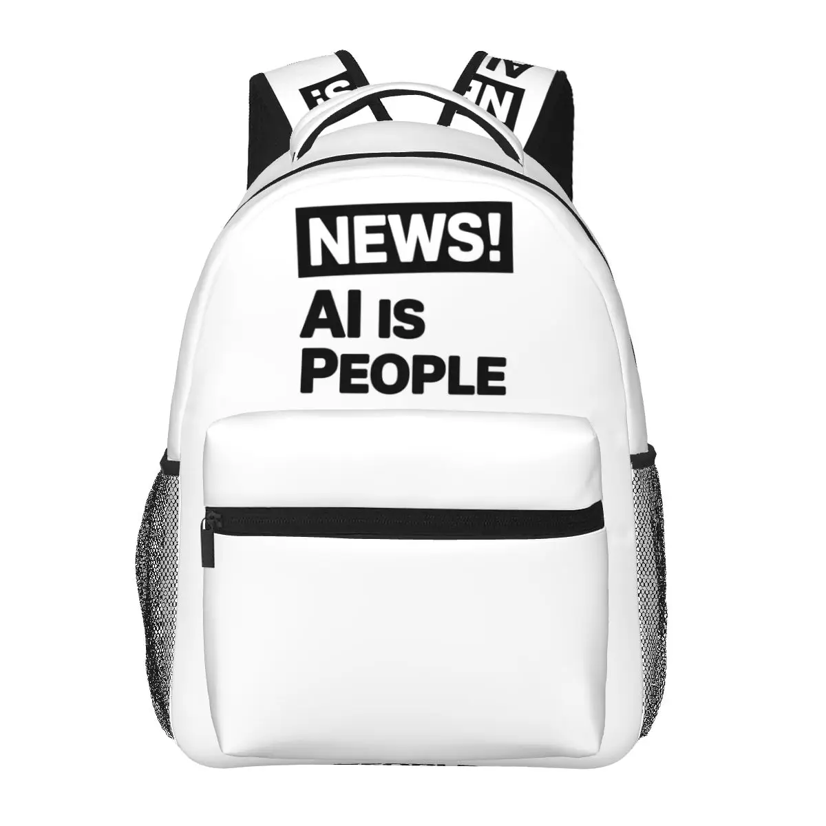 

NEWS! AI IS PEOPLE Backpack Daypack Large Capacity Boys Girls BookBag School Bag Shoulder Bags for Men Women
