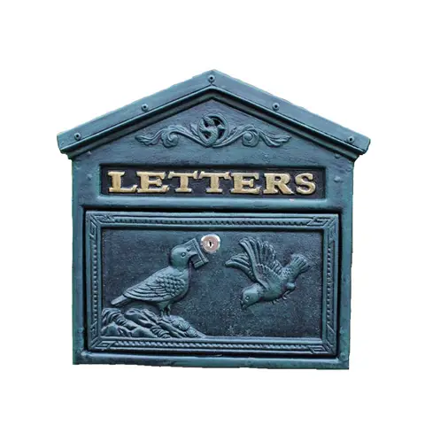 2019032702   야외 장식 보안 편지 상자 lron 아트 잠글 수있는 사서함 레트로 사서함 레트로 벽 신문 편지 포스트 상자