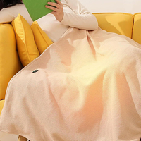 Heated Shawl Wrap with USB Power for Women Soft Plush Electric Blanket Scarf Featuring Zipper Design for Warmth and Style