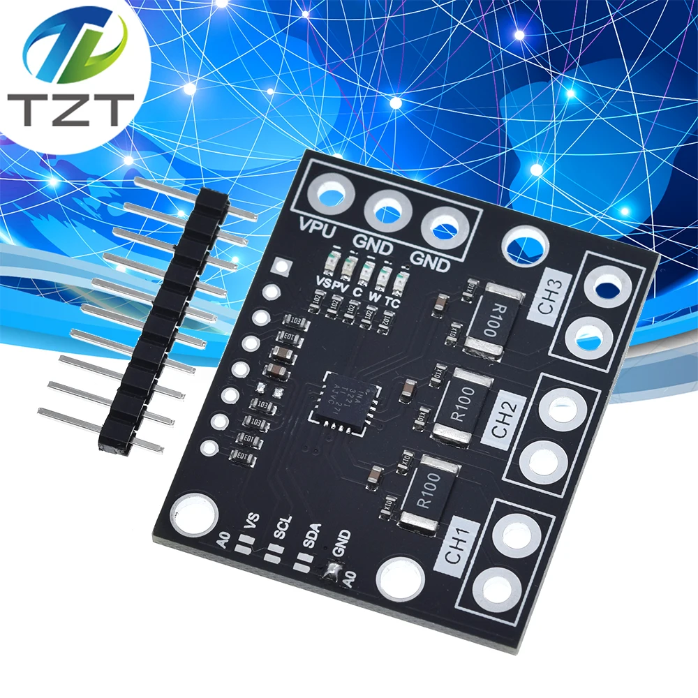 INA3221 Triple-Channel Module, High-Side Measurement, Shunt and Bus Voltage Monitor with I 2C- and SMBUS-Compatible Interface