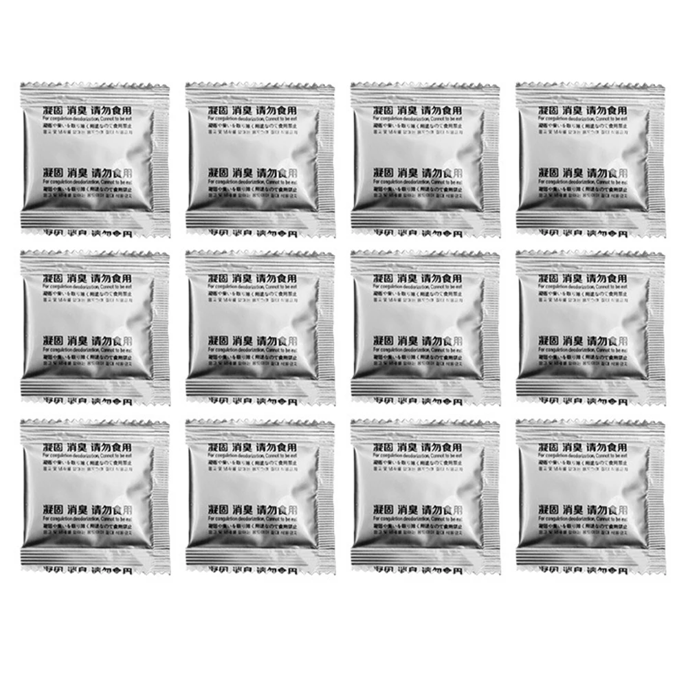 12Pcs Liquid Waste Gelling Deodorizing Powder Poo Powder Emergency Toilet Waste Treatment for Camping Toilet for Portable Toilet