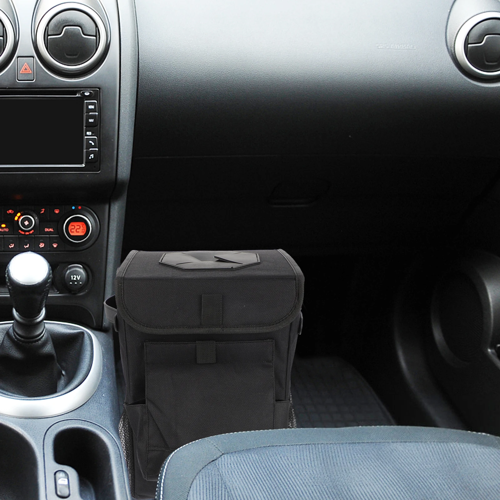 

Foldable Car Trash Can Vehicle Garbage Bin Oxford Cloth Leakproof Storage Bag for Passenger Multifunction Hanging Portable Mesh