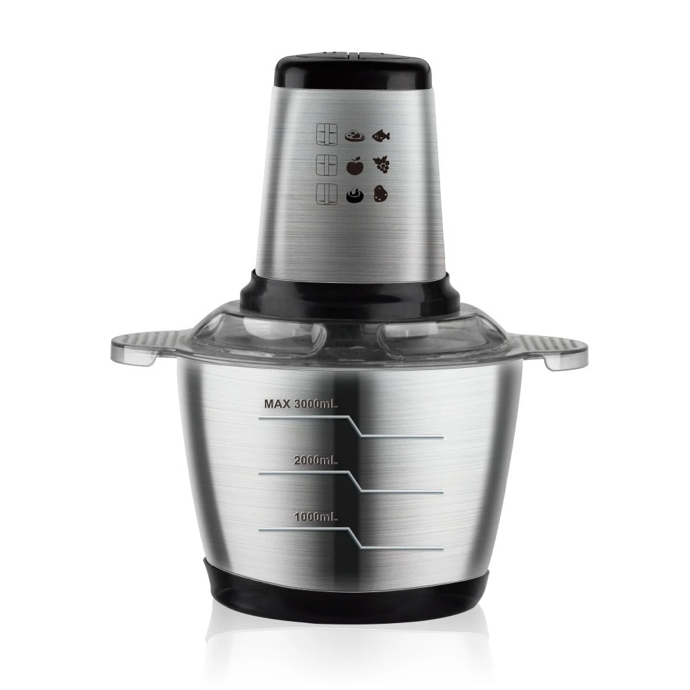 EU Plug 3L Stainless Steel Electric Meat Grinder Multi Food Processor Baby Blender for Kitchen