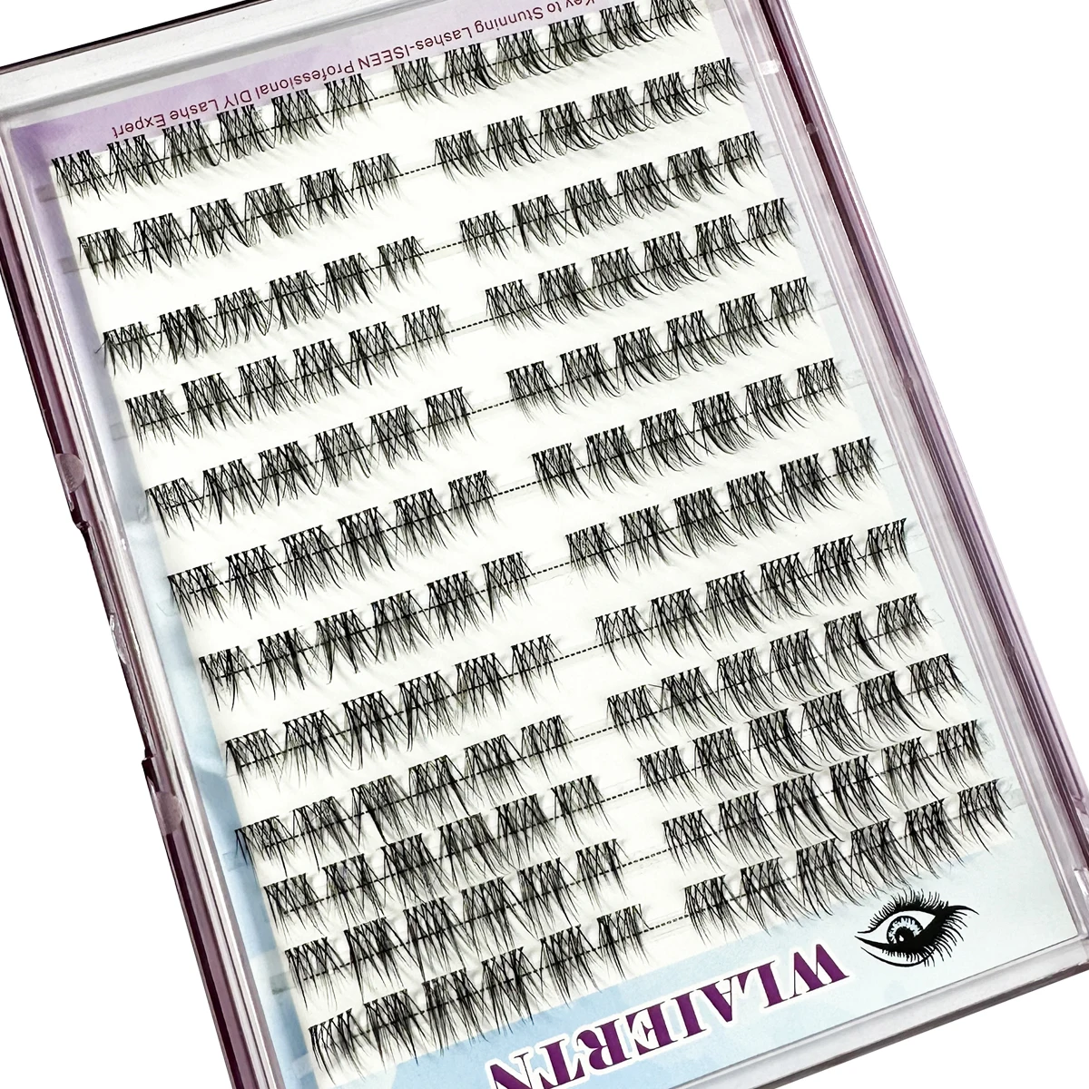 10-14-Piglia individuali 12 file DIYClusters Naturale lungo Manga Ciglia finte Estensione Strumento di trucco Ciglia individuali maquillaje