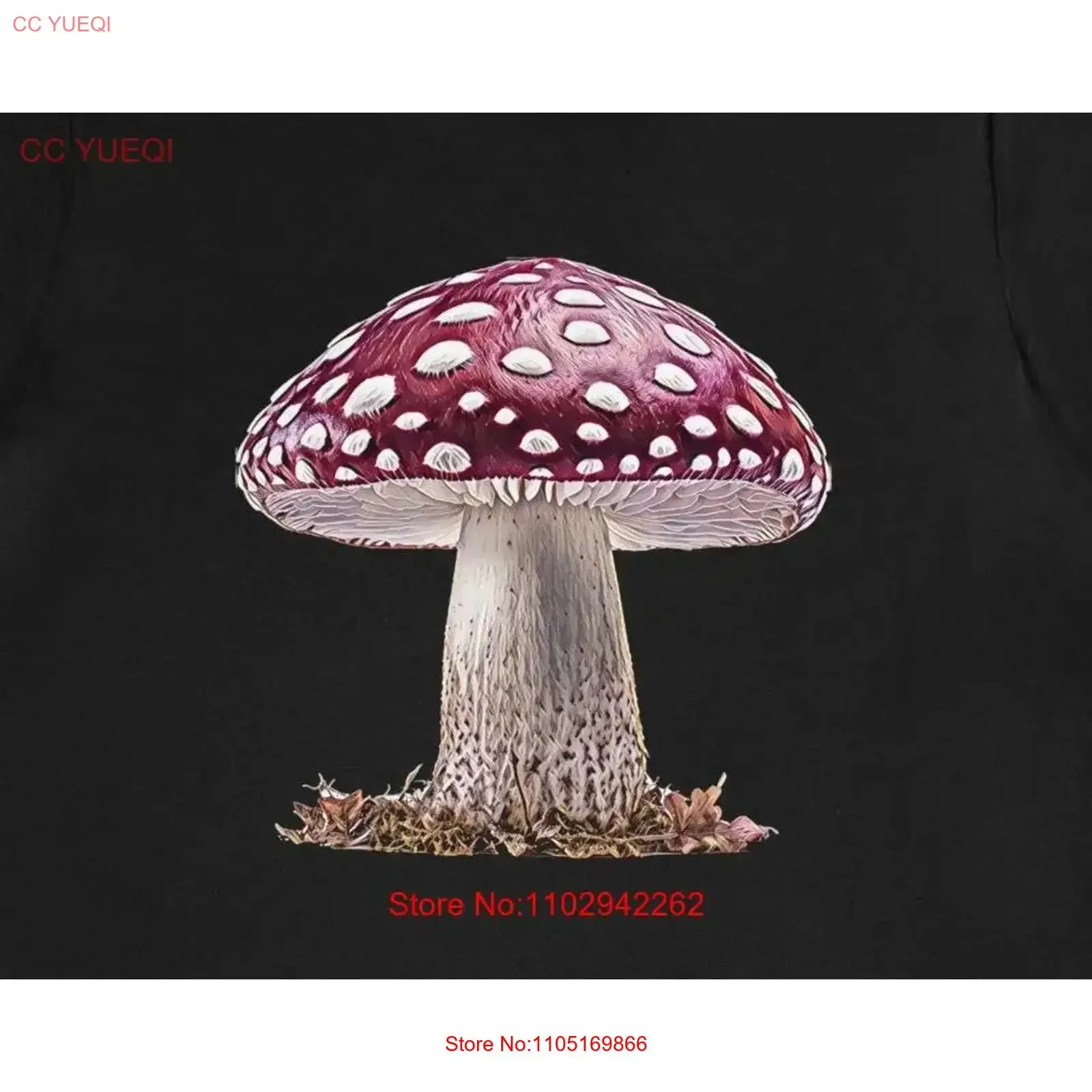 Fly Agaric Amanita Muscaria Mushroom camiseta vintage lavado ropa de calle transpirable Top versátil para uso diario suave y elegante