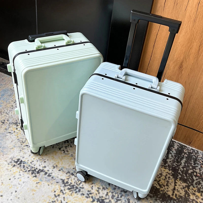 Aluminum Frame Rolling Suitcase Student Large Capacity Fashion Trolley Case Business Boarding Box Travel Spinner Luggage