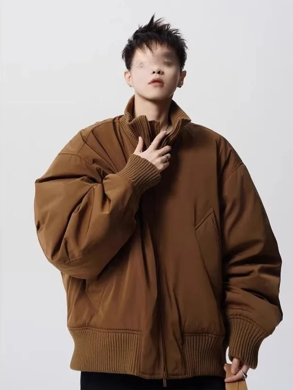 

Мужская куртка-бомбер большого размера в американском ретро-стиле с воротником-стойкой, осенне-зимняя, новая, модная верхняя одежда