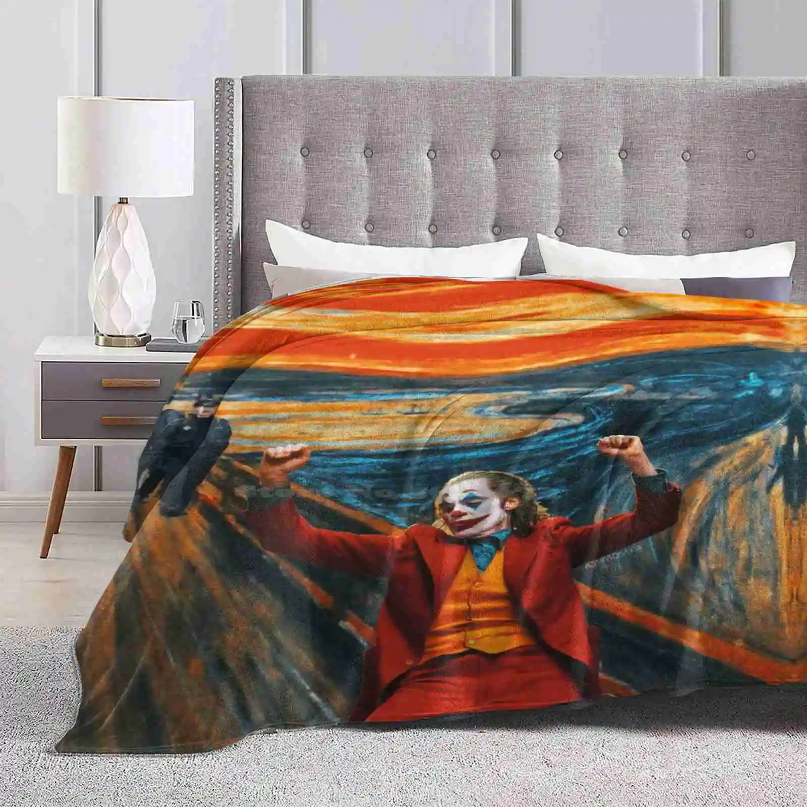 The Scream New Selling Custom Print Flannel Soft Blanket The Scream Art Movie Cinema Joaquin Phoenix