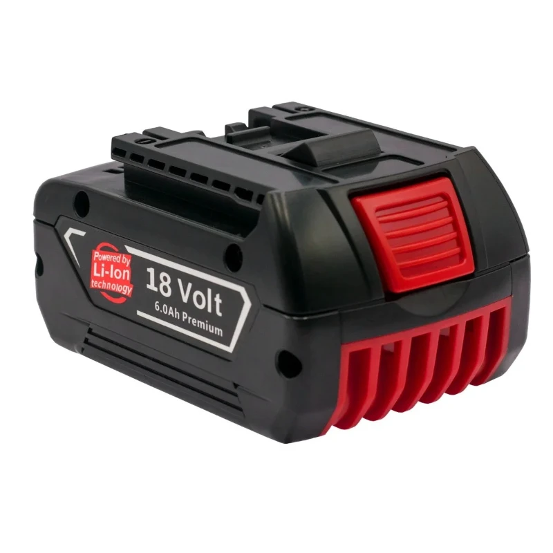 Newest 18V 6000mAh Rechargeable Lithium-ion Battery for Bosch BAT609 Power Tool Backup Portable Replacement Battery and Charger