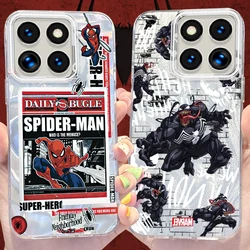 Spider Man Venom Reflective Phone Case for Xiaomi 13T Pro 11 Lite 11i POCO X6 X5 X3 NFC M6 5G M4 M3 M2 F6 F5 F3 C61 4G Cover