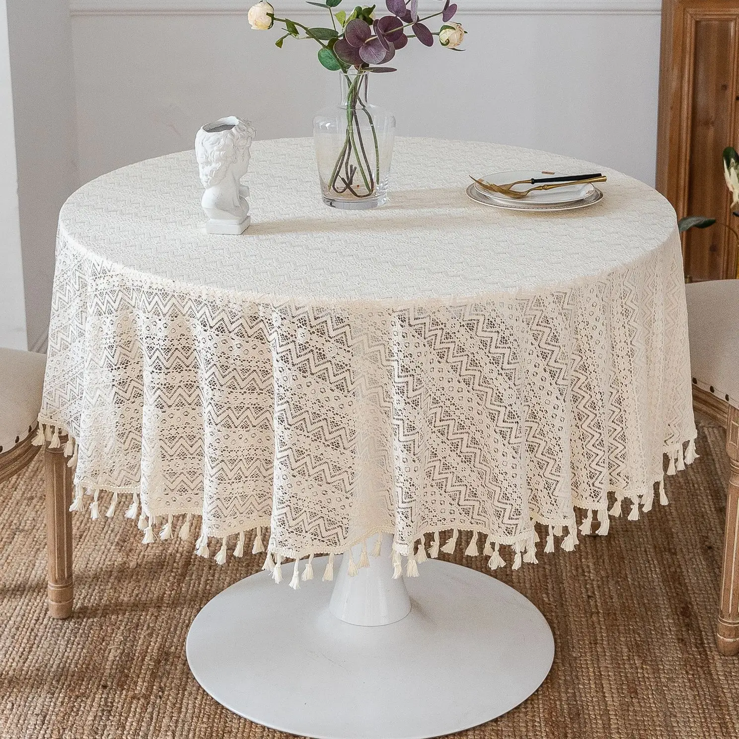Tovaglia Rotonda con Nappe, To - Embroidery Xmas recensione e prezzo