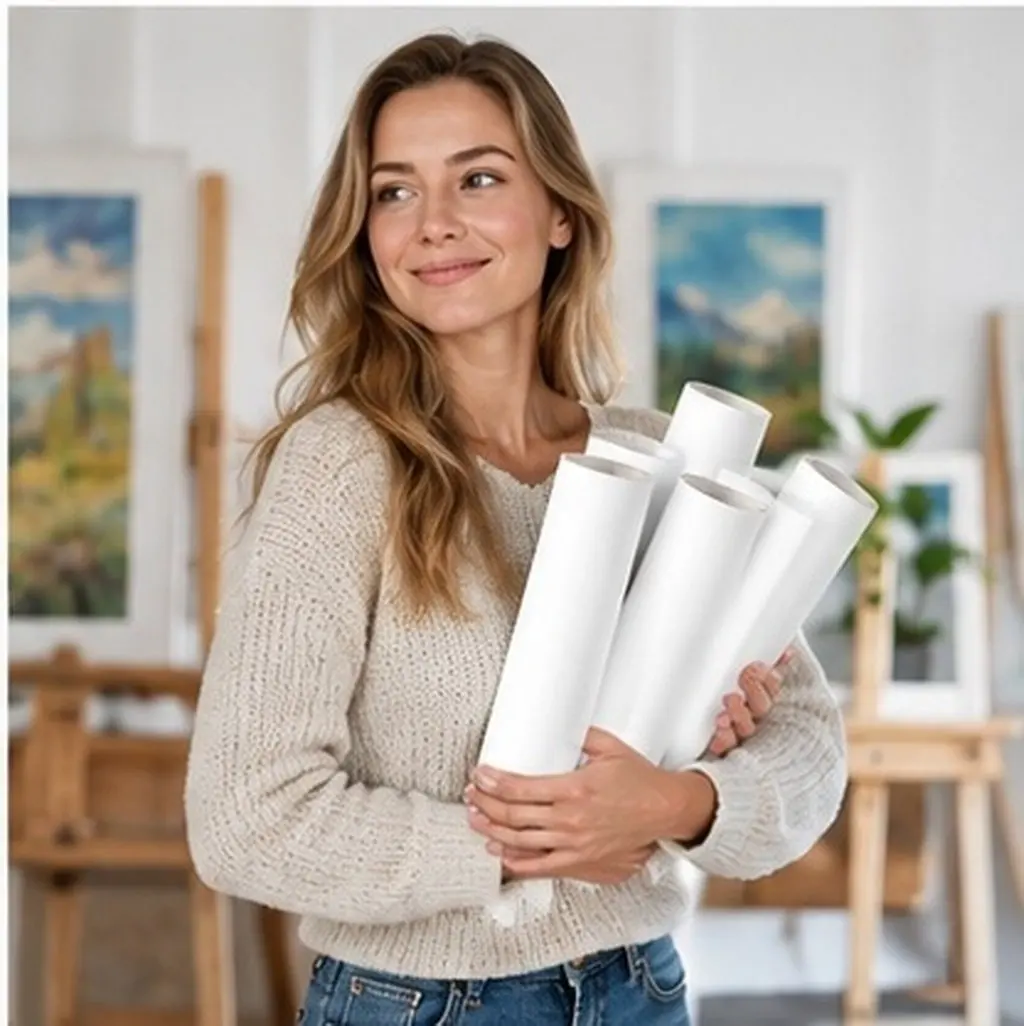 10 Pcs Cardboard Tube Craft Paper Tubes Cylindrical for White Creative DIY Poster
