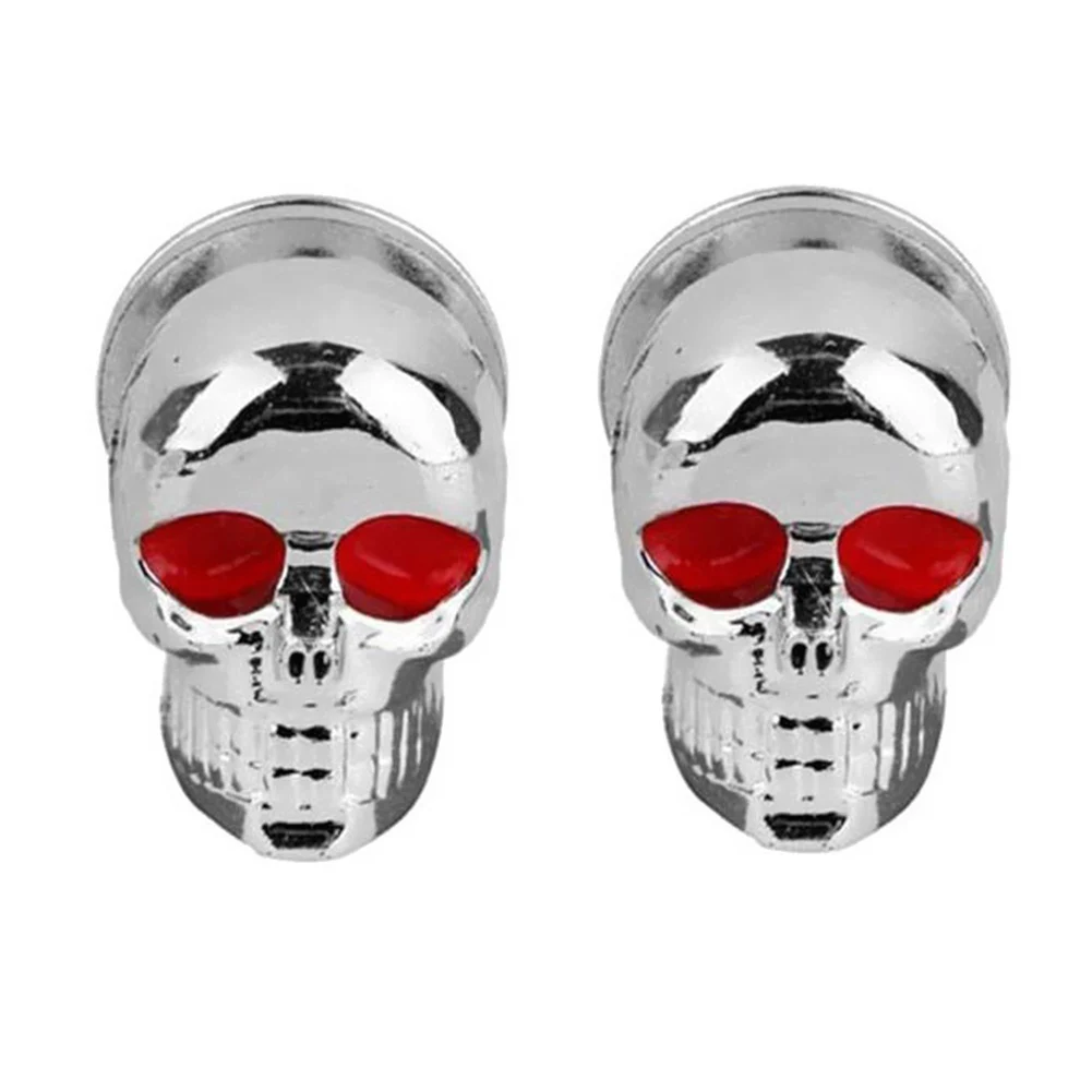 Skull Motif License Plate Frame Bolts for Motorcycle - 2 Pack Plastic Screws Supporting Frame Mount Compatibility