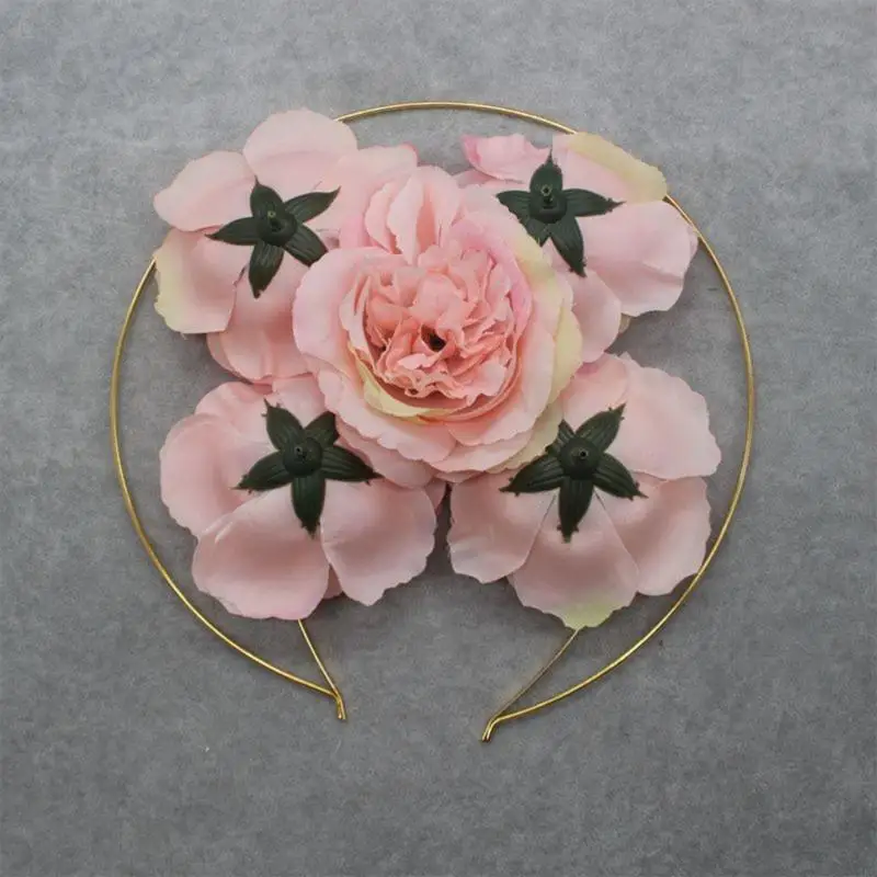 N5KB Crown Vintage Diy Material Crown Flor Flor da cabeça Diy Barroca