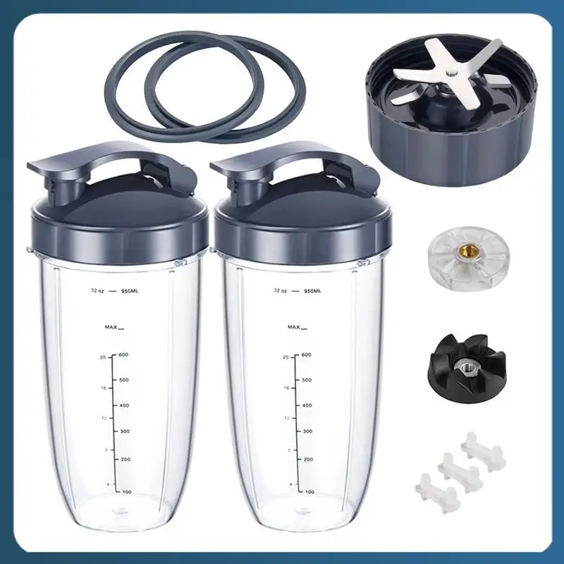 

AB02 для чашек 32 унции и откидных крышек и деталей, аксессуары для лезвий экстрактора, пластик для блендера Nutribullet 600 Вт/900 Вт