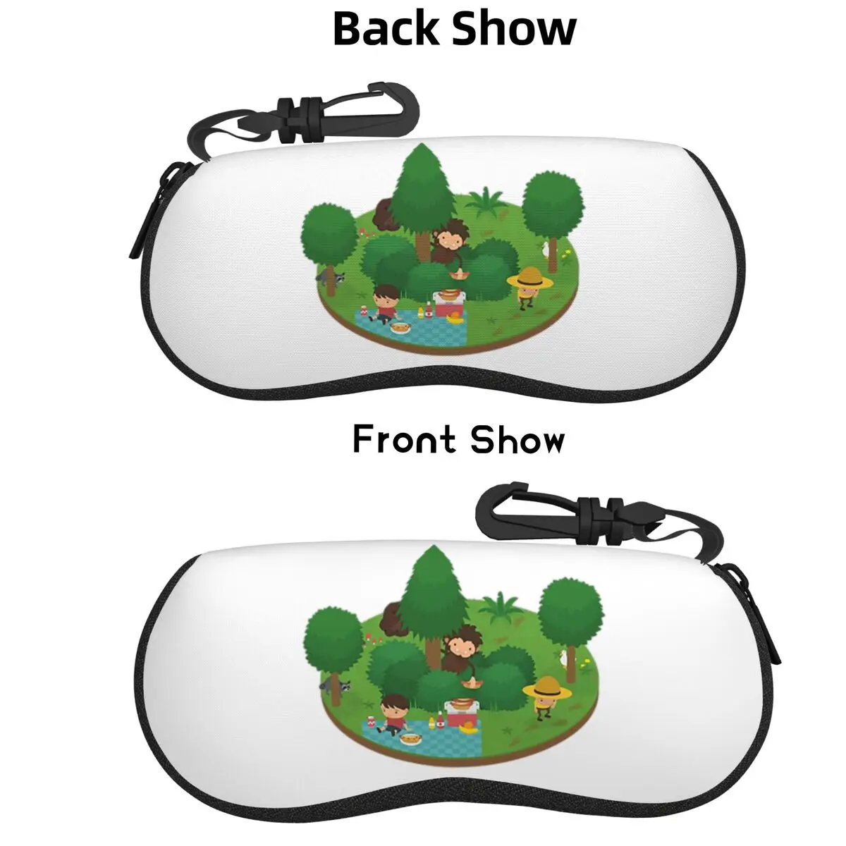 

Sneaky Sasquatch Floating Picnic Shell Glasses Case Protective Sunglasses Box Women Men Soft Eyeglass Bag Pouch