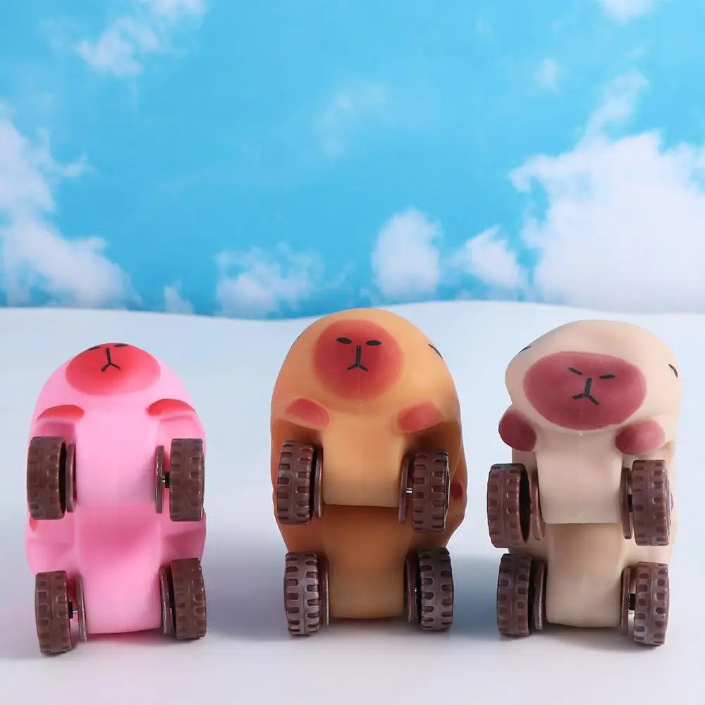 ของเล่นบีบคาปิบาร่าแบบยืดได้ ยืดหยุ่นสูง มีล้อ ของเล่นคาปิบาร่าแบบฟิดเจ็ต บีบแล้วคืนตัวช้า นุ่มนิ่มน่ารัก