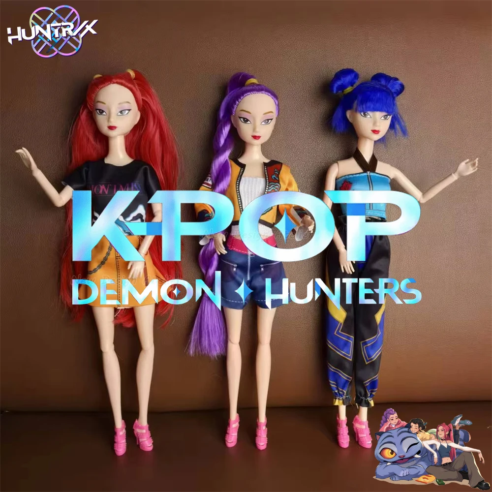 ฟิกเกอร์อนิเมะ K-POP Demon Hunters ขนาด 30 ซม. ตัวละครหญิงจากวง Huntr/X ทำจาก PVC รุ่น Rumi Zoey Mira ของเล่นตุ๊กตาวินิลสำหรับเด็กผู้หญิง ของขวัญคริสต์มาส