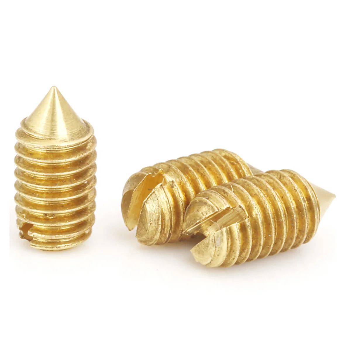 Brass Slotted Machine Screw / Copper Tip Headless Screw / Set Screw M2-M5