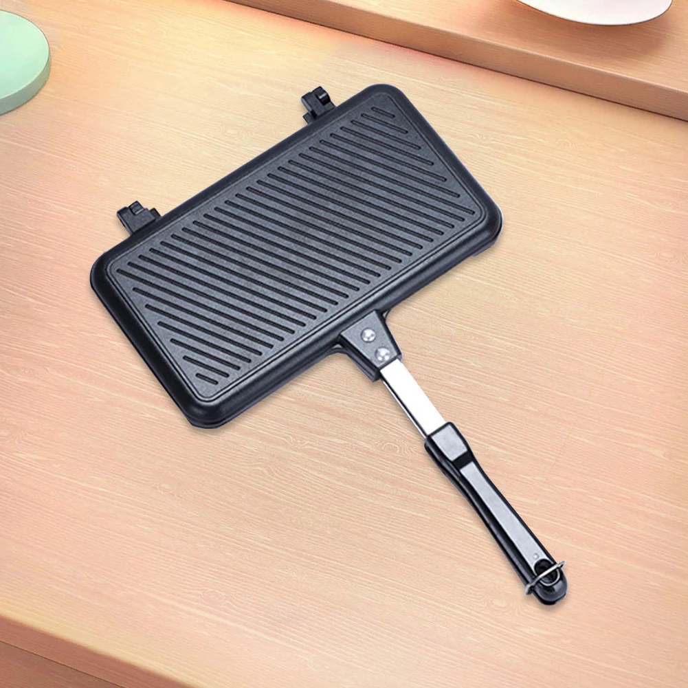 

Foldable Grill Frying Pan Nonstick Sandwich Baking Pan Multi-function Aluminium Alloy Double Side Portable Kitchen Accessories