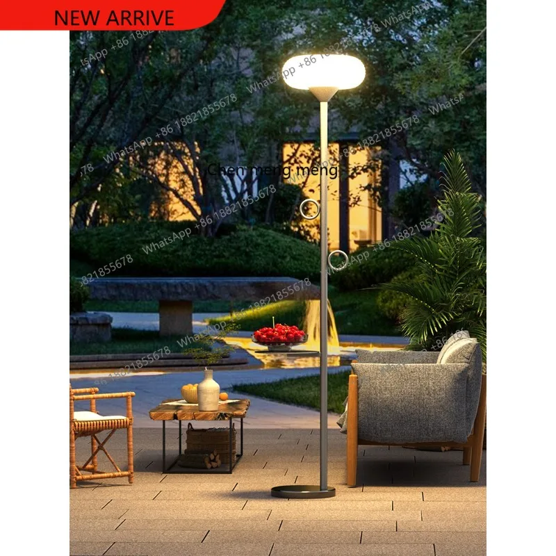 

Светодиодный садовый напольный светильник на солнечной батарее для виллы, высокий столбчатый светильник для зоны отдыха, ландшафтный садовый уличный фонарь