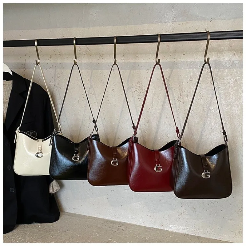 Diaper Bag Original Textured Square Satchels Leather Crossbody Handbag Women Minimalist High-End Unique Leisure