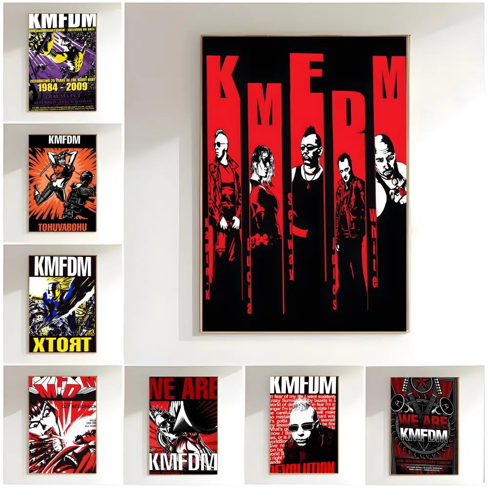 KMFDM band DIY Sticky Poster Classic Wall Art  Home Decor  Peel and Stick Unframed
