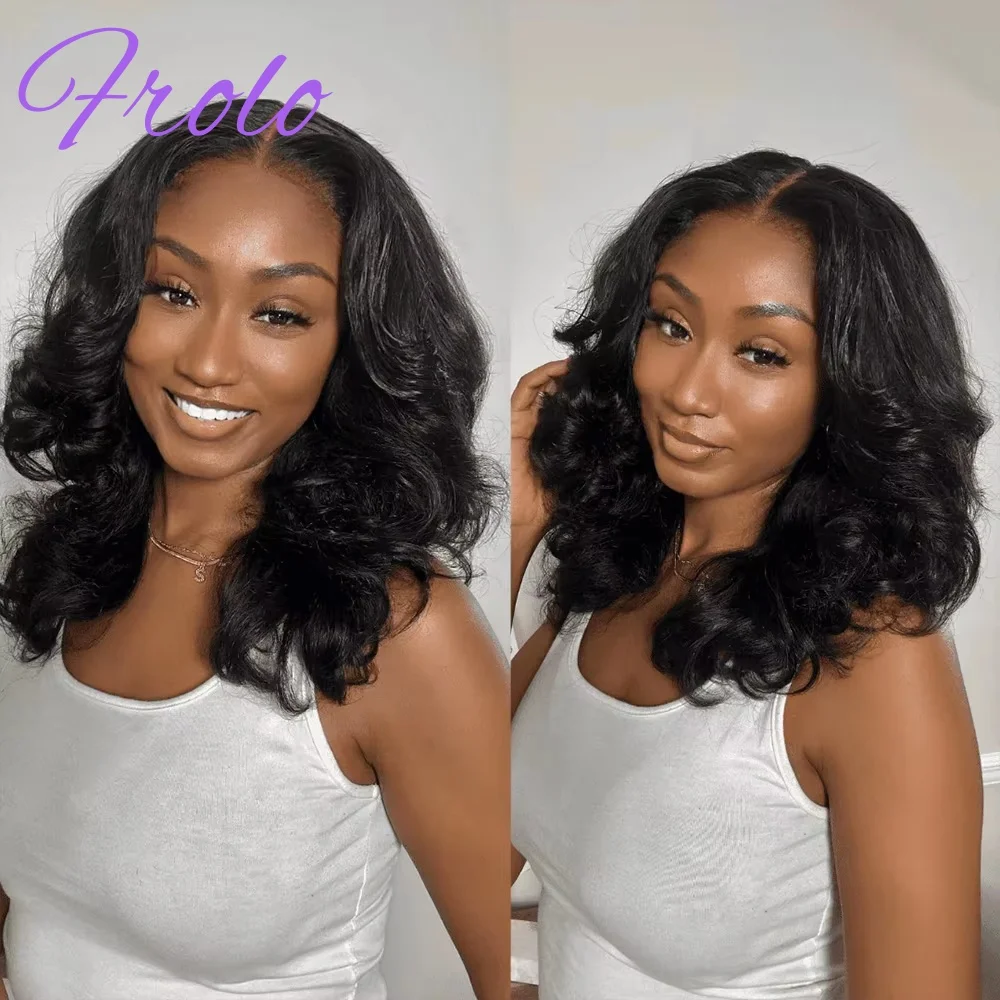 

180 Density 4x4 Hd Lace Front Wig Natural Black Layered Human Hair Wig Pre Plucked Brazilian Body Wave Human Hair Wig For Women