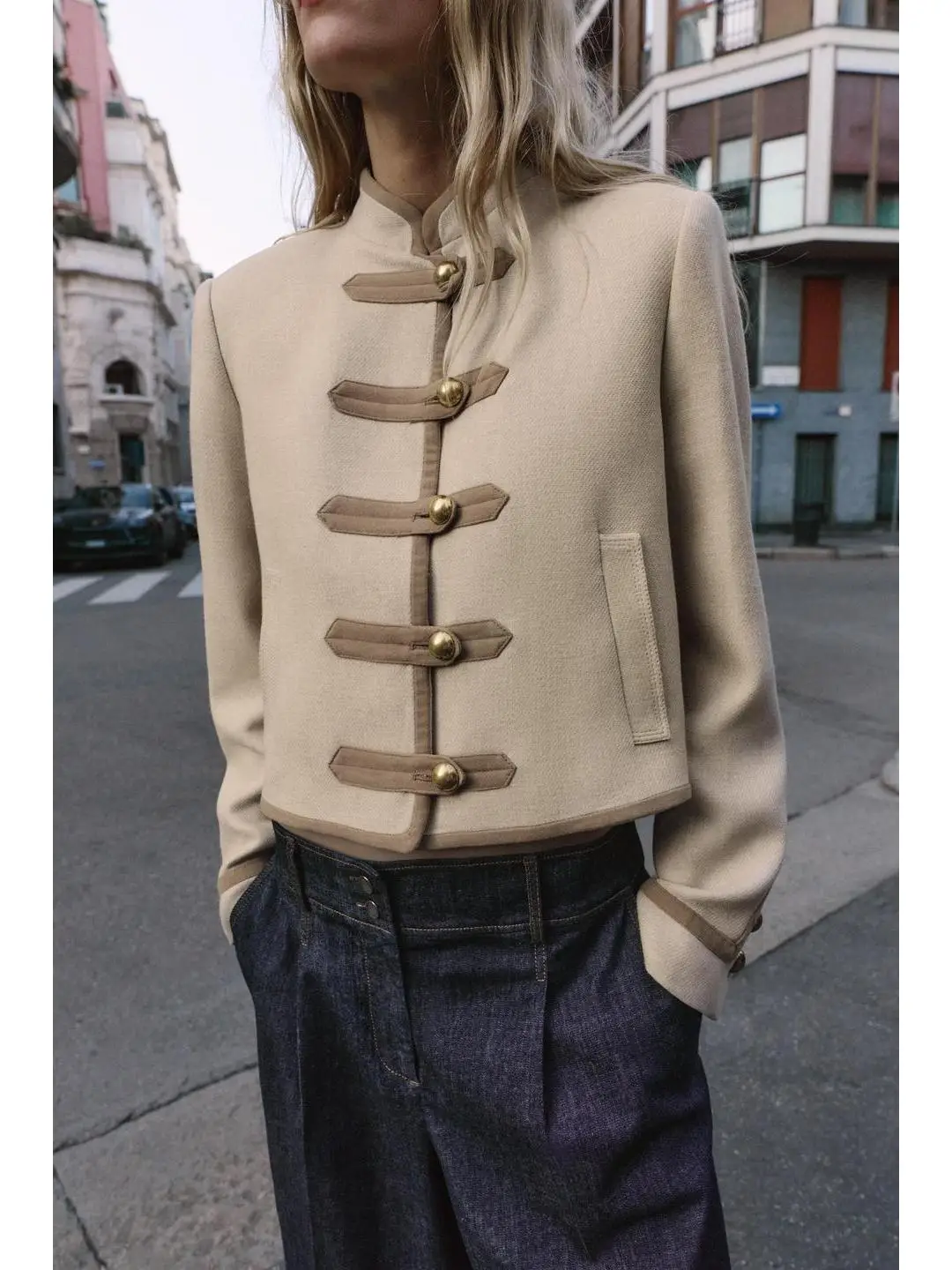 

Ранняя осень, длинная куртка-свек с веревочным узлом и застежкой-подкладкой, зигзагообразный дизайн, женское пальто-стойка для путешествий