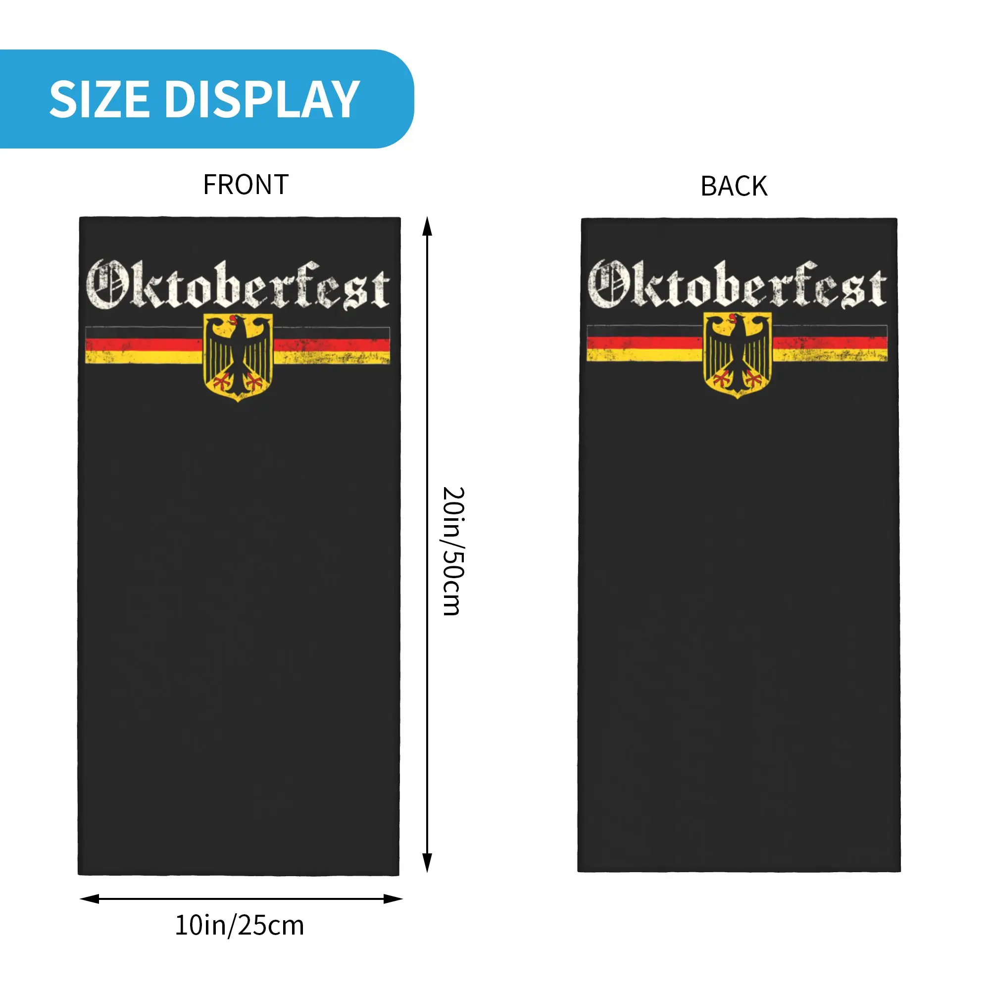 Oktoberfest Prost German Drinking Beer Bandana Neck Gaiter Printed Octoberfest Balaclavas Wrap Scarf Multi-use Headwear Adult