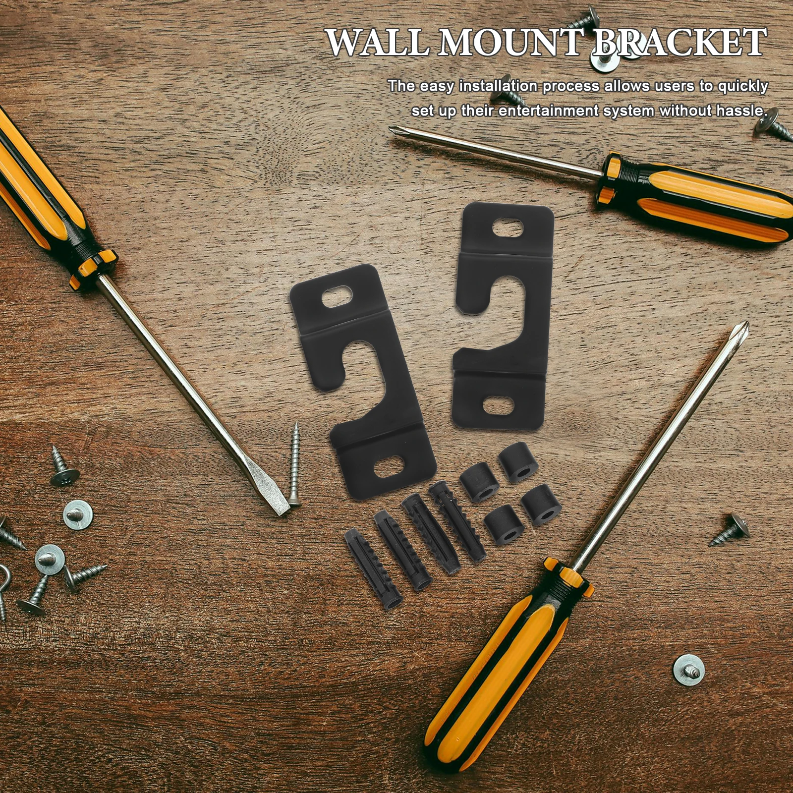 

1Set Wall Mount Bracket Heavy Duty for Large Flat Screens 12 to 80 Inches Drywall Installation Secure