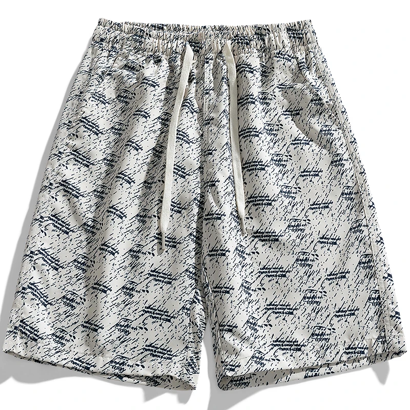 Summer Beach Pants Men's New Quick-drying Pants Fashionable Trendy Sports Shorts Loose Running Five-point Pants