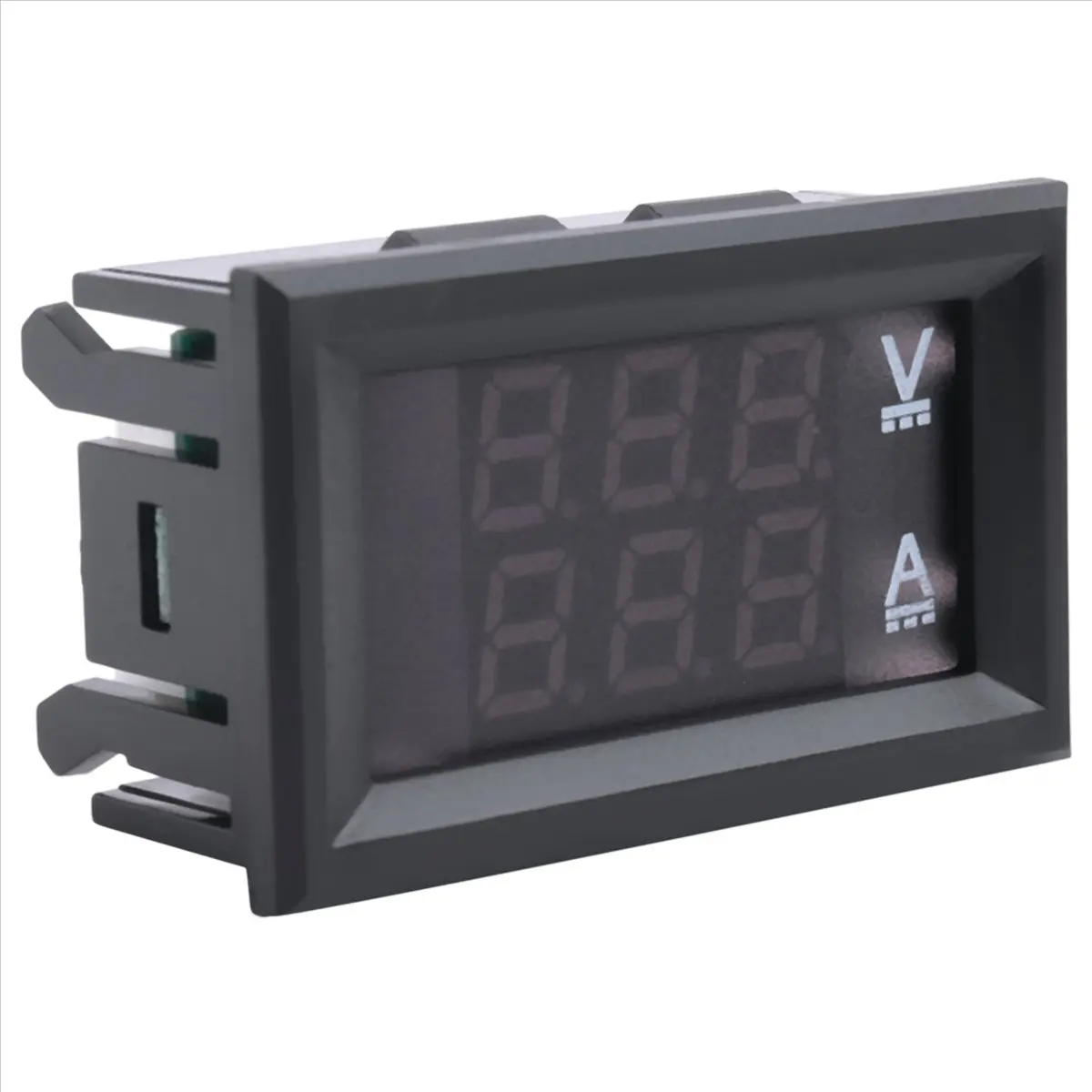 A75K 2Pcs Digital Voltmeter Ammeter DC 100V 10A Amp Voltage Current Meter Tester Blue + Red Dual LED Display Panel with Connect