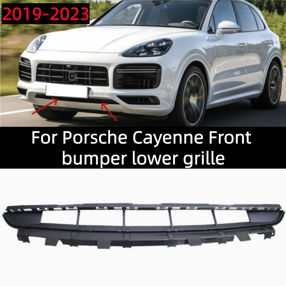 

Для Porsche Cayenne 2019-2023: нижняя решетка переднего бампера, оригинальный номер: 9Y0807684B