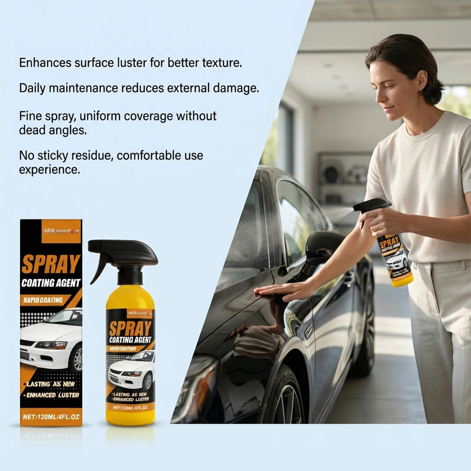 Auto-Keramikbeschichtungsmittel Multifunktionales Lack-Erneuerungspolitur Anti-Kratzer Hydrophobes Mittel Auto-Oberflächen-Aufhellungspflege-Spray