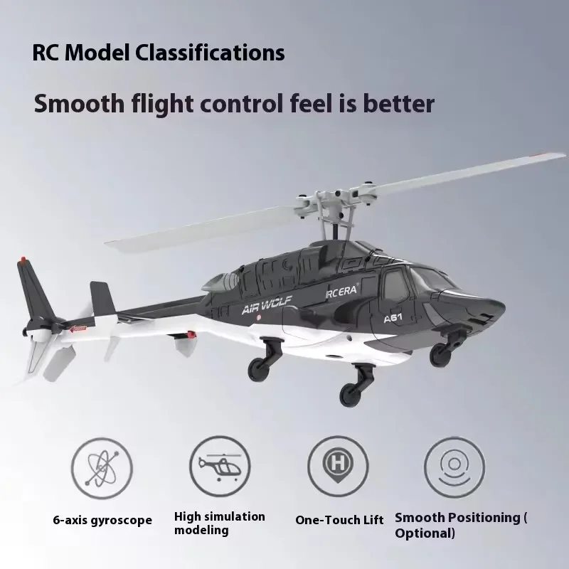 4CH Remote Controlled Helicopter 6G Mode Aileron Free RC Aircraft Model Optical Flow Positioning One Click Takeoff Landing Drone
