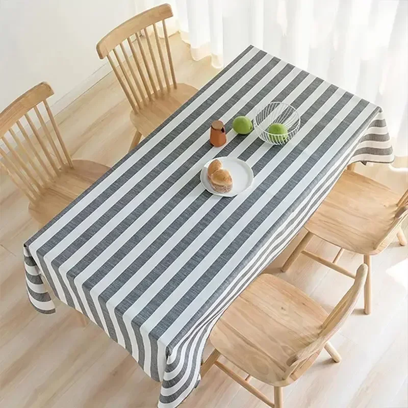 

Cotton Linen Waterproof Tablecloth For Dining Table Farmhouse Restaurant Kitchen Rectangle Table Cloth Coffee Wrinkle Free Table