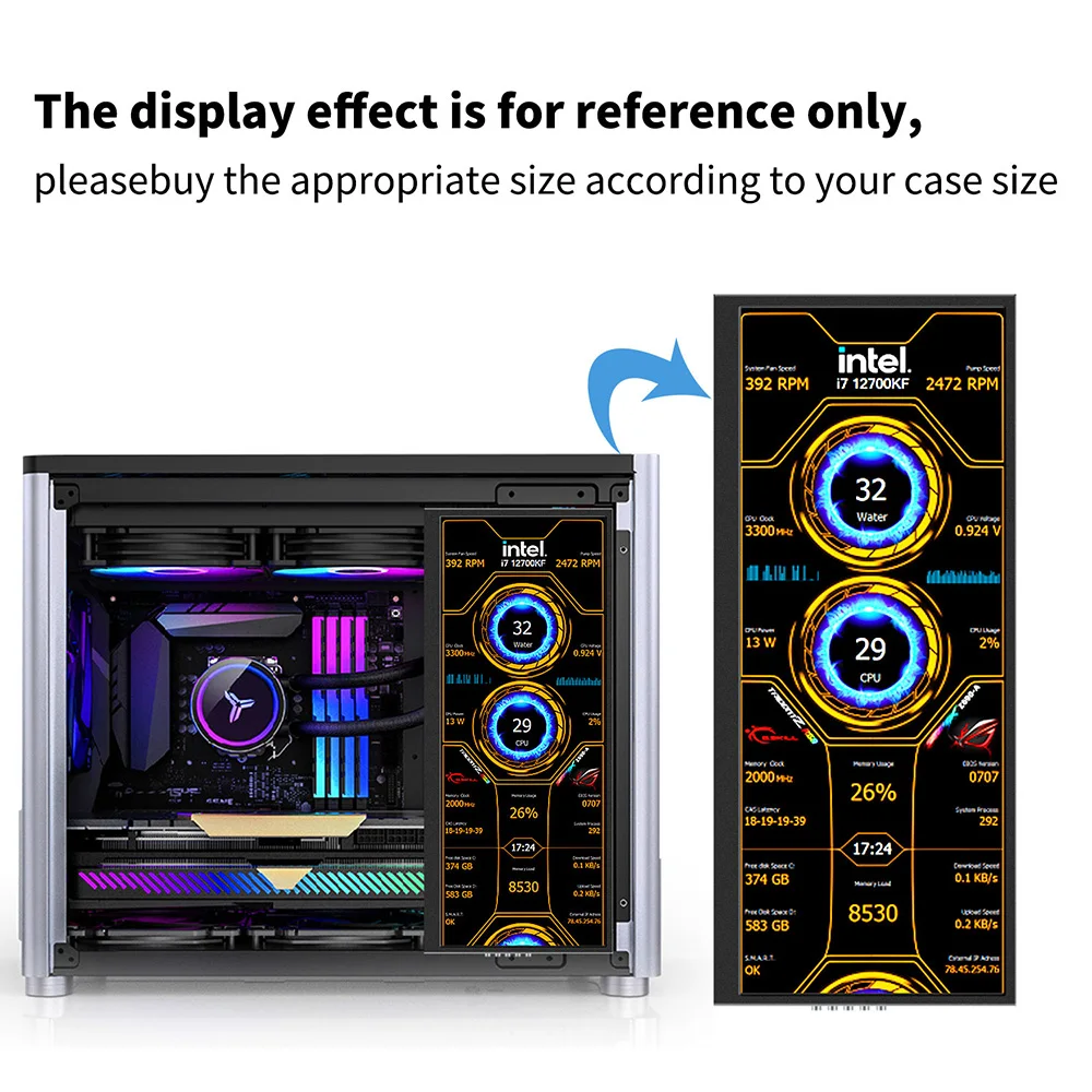 12.3 Inch Touchscreen Monitor1920x720 IPS Stretched Bar Touch Screen Monitor HDMI for Laptop PCTemperature Aida64 RAM Monitoring