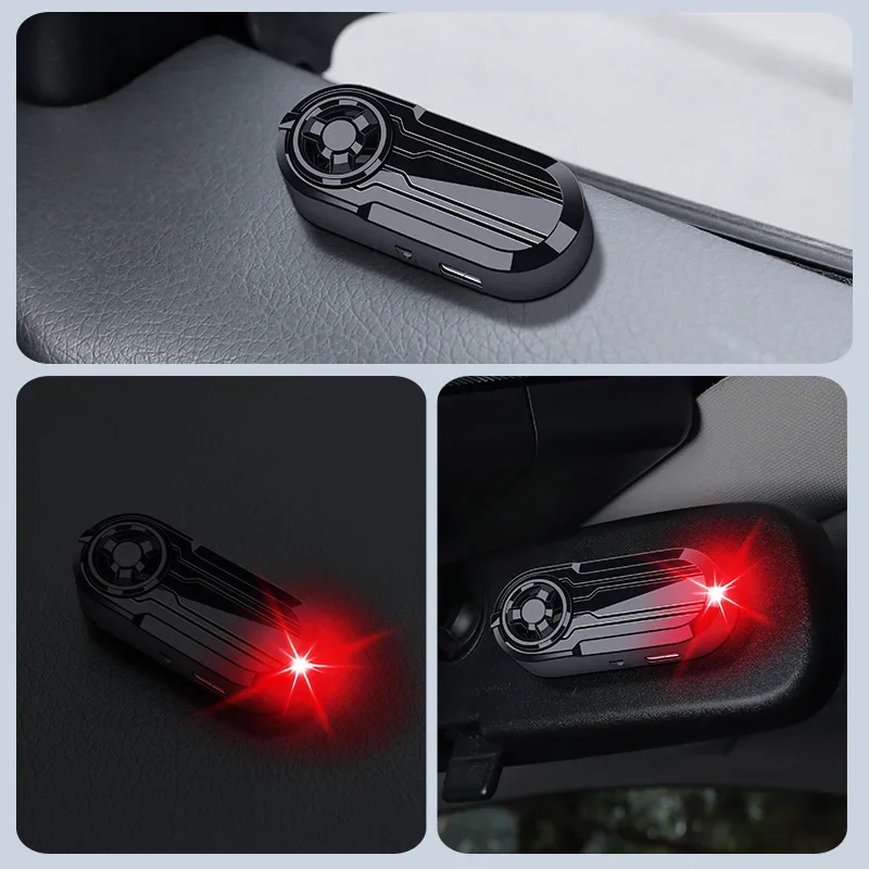 LED Mini Solar Power Warning Light Night Security Simulated Alarm Wireless Anti-theft Caution Lamp Strobe Dummy Alarm Lamp