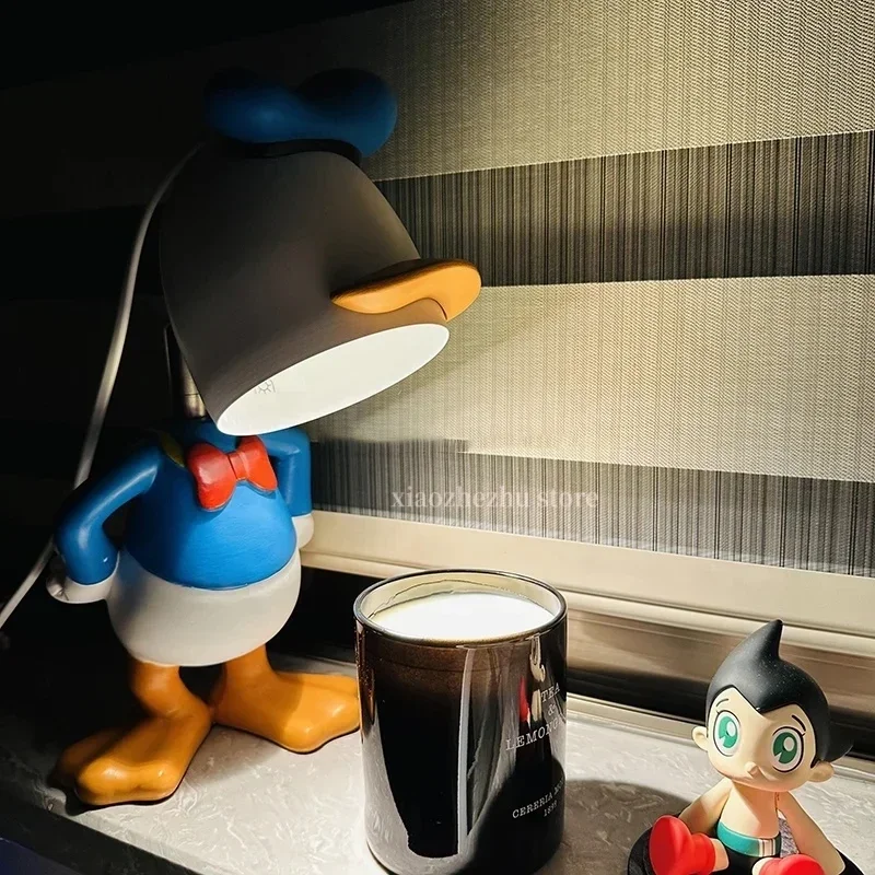 Disney Donald Duck Mickey Mouse Atmosphere Lamp Room Bedside Romantic Electric Candle Melting Table Lamp Heating Candle Melt