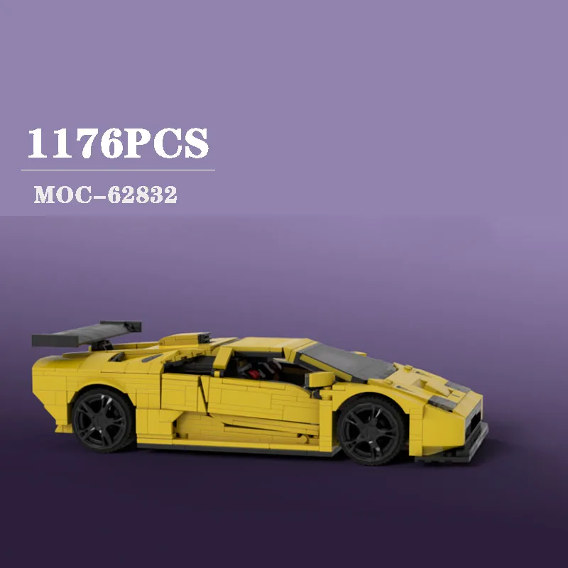 New MOC-62832 Line Mini Racing Car Customized Design DIY Splicing Block Model 1176PCS Adult Boy Birthday Christmas Toy Gift