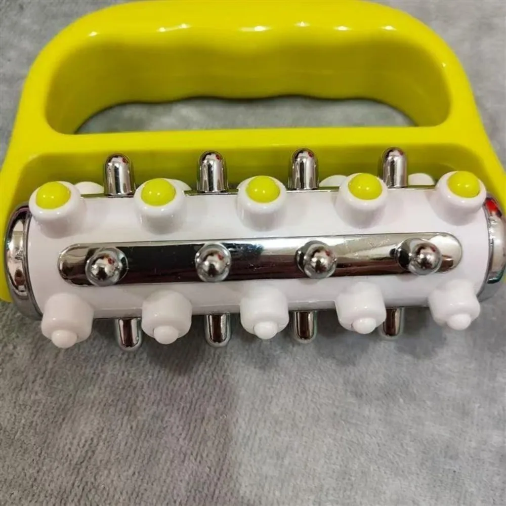 360° Rotating Handheld Cellulite Massager Portable Design Electroplated Roller Muscle Massage Roller Trigger Point Multi-Round