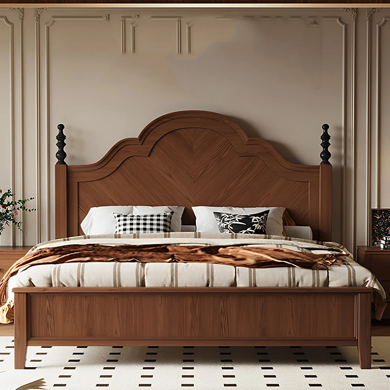 

Princess European Massage Bed Simple Luxury Platform Safe Sleeping Design Castle Wooden Bed Bedroom Frame Muebles Home Furniture