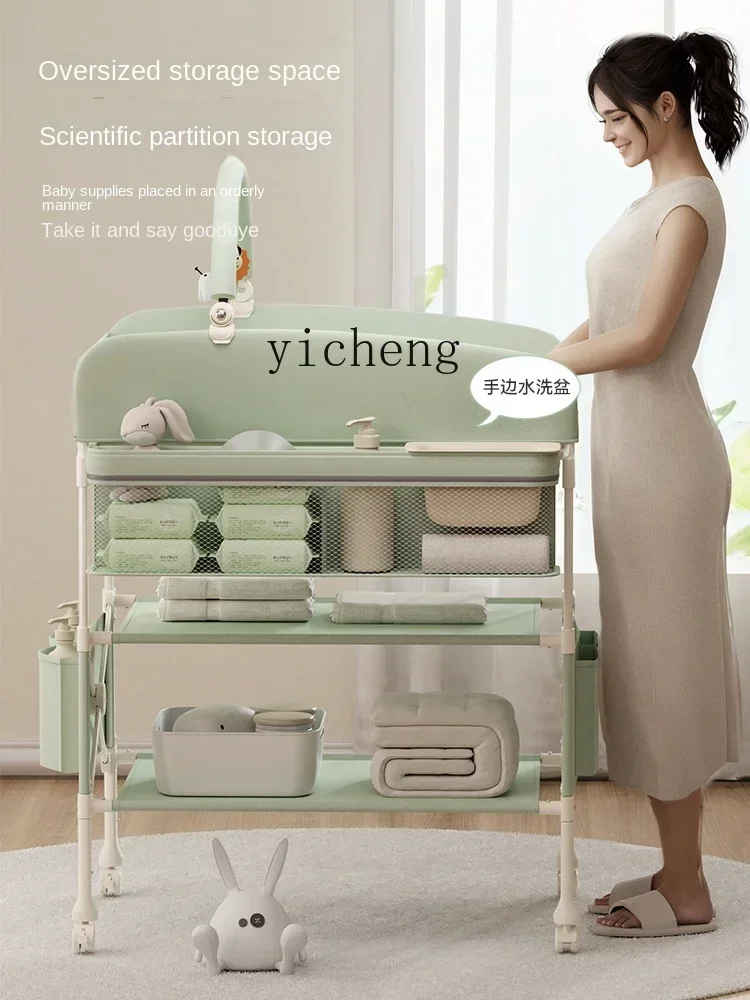 Newborn Diaper-Changing Table Diaper Changing Removable Foldable Crib